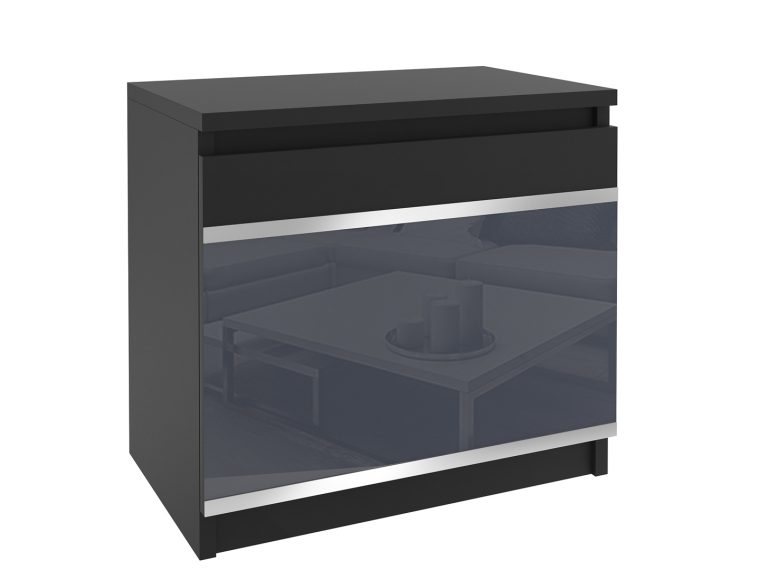 Noptiera Belini negru/gri BH SN1/1/B/B/4S/0
