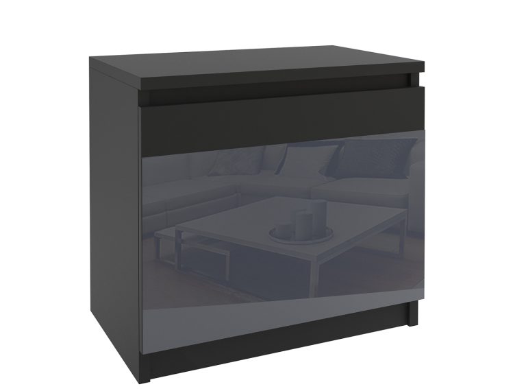 Noptiera Belini negru/gri BM SN1/0/B/B/S/0