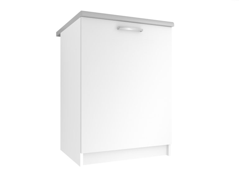 Corp bucatarie Belini inferior 60 cm mat alb fara blat TOR SD60/0/WT/WT/BB/E