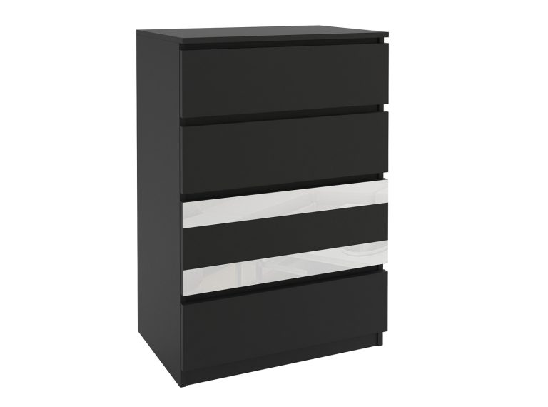 Comodă 48 Belini negru MH KOM1/1/B/B/W/0