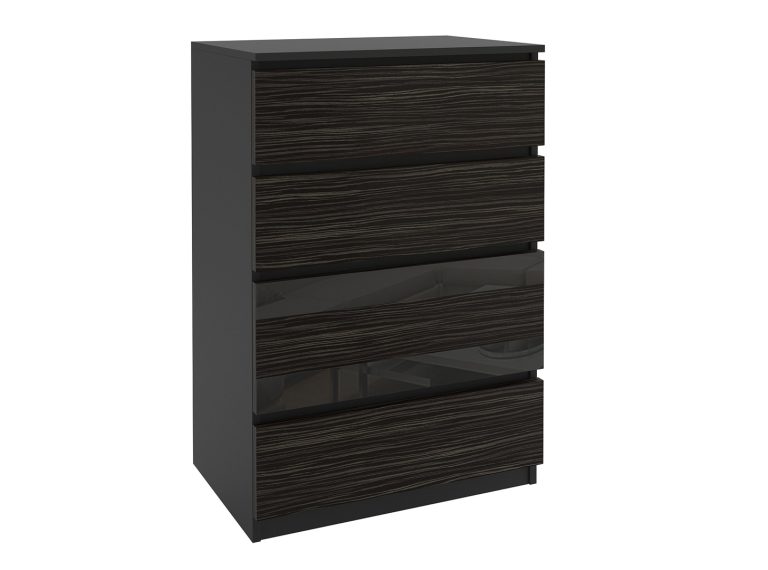 Comodă 49 Belini negru / abanos regal MH KOM1/1/B/HK/B/0
