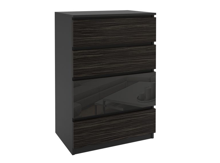 Comodă 61 Belini negru / abanos regal SI KOM1/1/B/HK/B/0