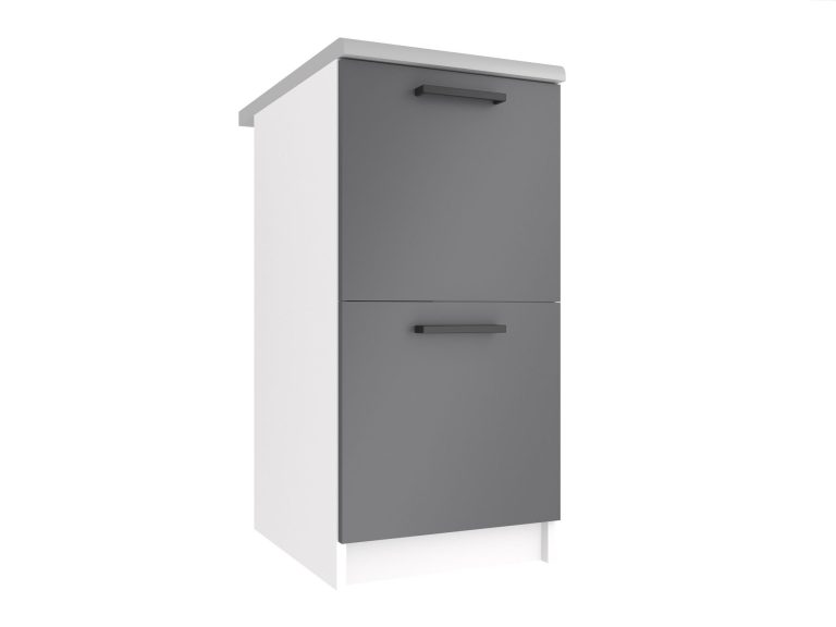 Dulap de bucătărie Belini inferior 40 cm gri cu blat TOR SD2 40/0/WT/SR/0/B1
