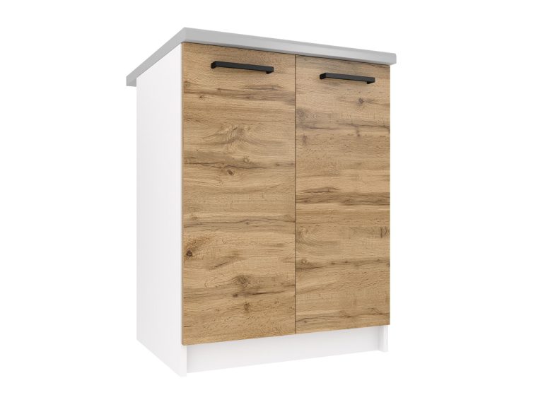Corp de bucatarie Belini inferior 60 cm stejar wotan fara blat TOR SD2-60/0/WT/DW/BB/B1
