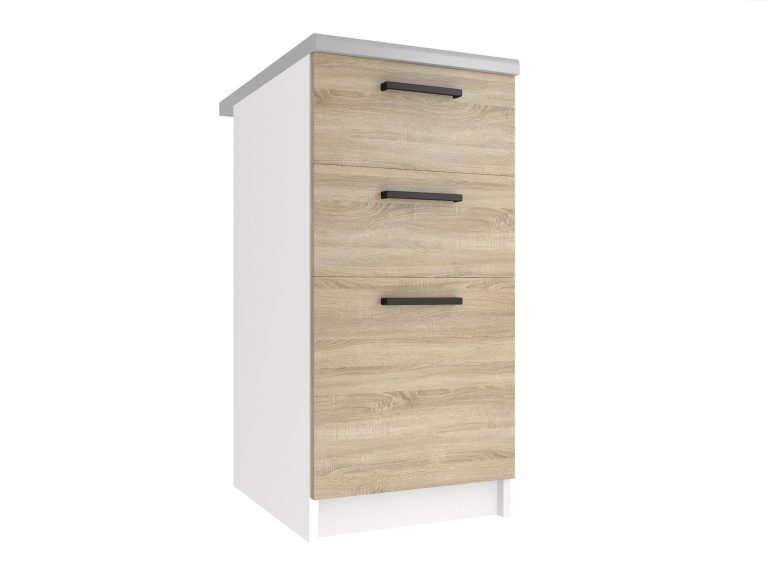 Corp inferior bucatarie cu sertare fără blat TOR SDSZ40/1/WT/DS/0/B1
