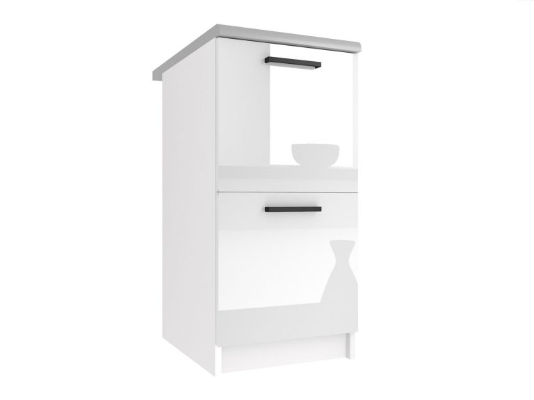 Dulap de bucătărie Belini inferior 40 cm alb lucios fara blat INF SD2-40/0/WT/W/BB/B1