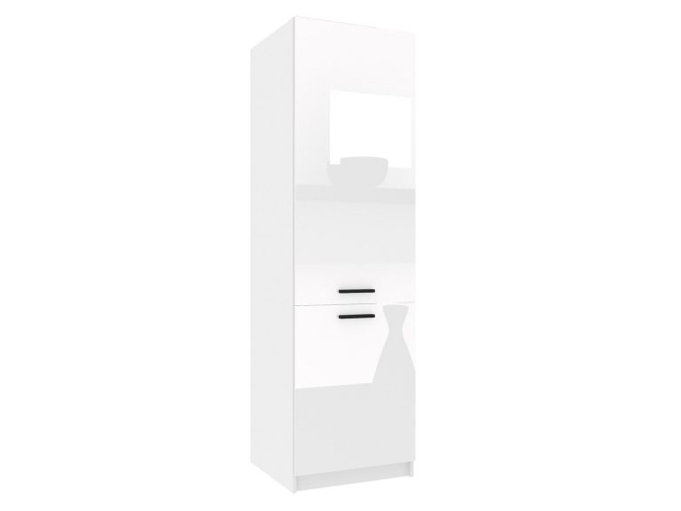 Dulap de bucatarie inalt Belini pentru frigider incorporabil 60 cm alb lucios INF SSL60/1/WT/W/0/B1
