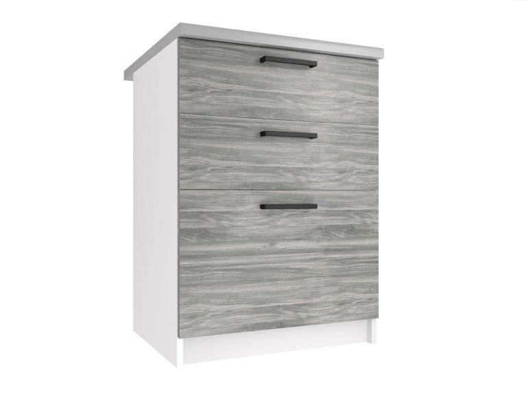Corp inferior bucatarie cu sertare 60 cm  fără blat TOR SDSZ60/1/WT/GW/0/B1