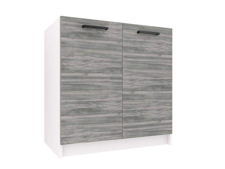 Masca chiuveta bucatarie Belini 80 cm gri antracit Glamour Wood fara blat TOR SDZ80/0/WT/GW/0/B1
