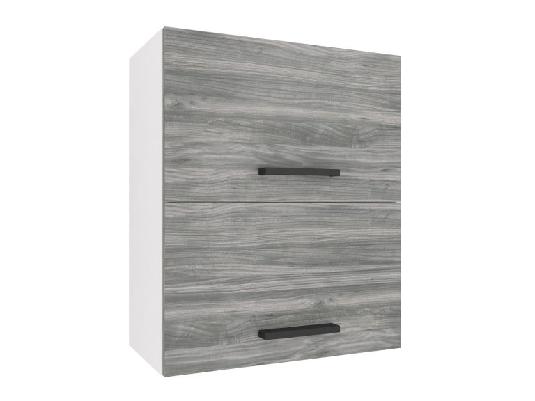 Corp de bucătărie Belini superior 60 cm gri antracit Glamour Wood TOR SGP2-60/1/WT/GW1/0/B1