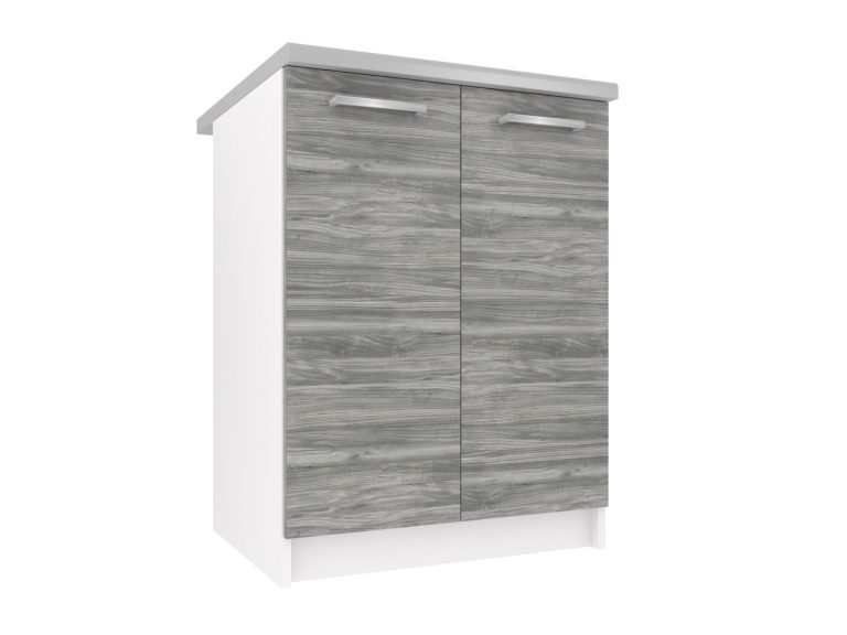 Corp bucatarie Belini inferior 60 cm gri antracit Glamour Wood fara blat TOR SD2-60/0/WT/GW1/BB/E
