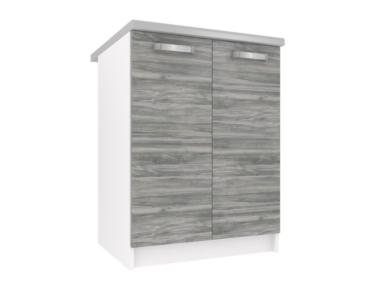 Corp bucatarie Belini inferior 60 cm gri antracit Glamour Wood fara blat TOR SD2-60/0/WT/GW1/BB/U
