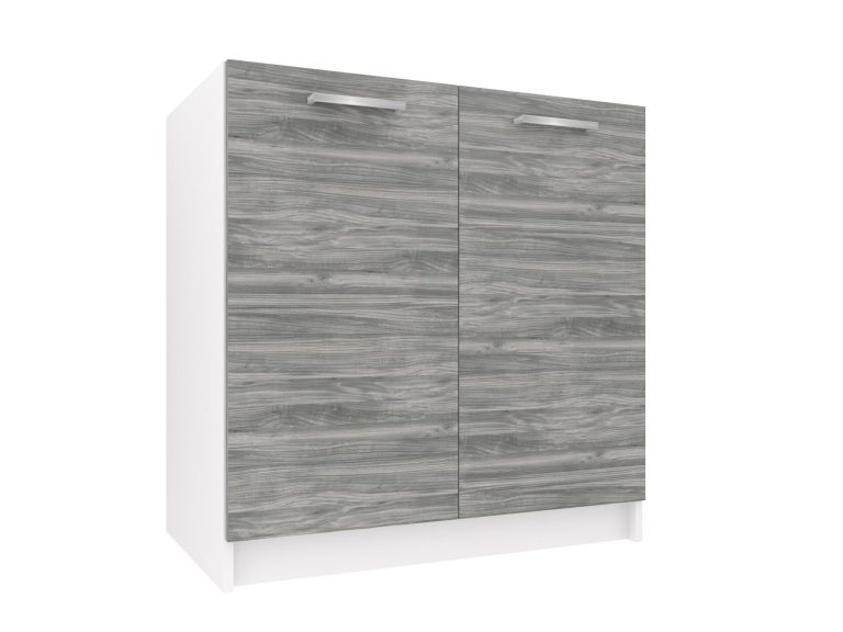 Corp de bucătărie Belini chiuvetă 80 cm gri antracit Glamour Wood fără blat de lucru  TOR SDZ80/0/WT/GW/0/E
