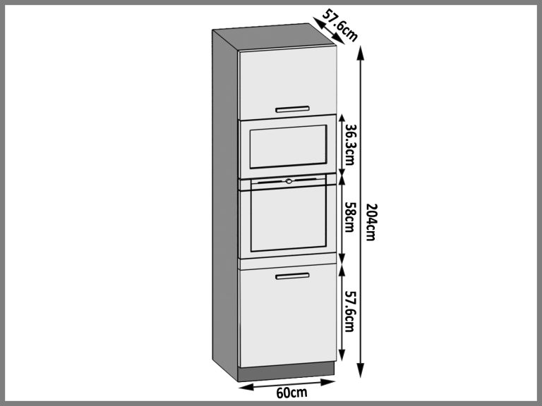 Corp de bucatarie inalt Belini pentru cuptor incorporabil 60 cm negru lucios INF SSP60/1/WT/B/0/D
