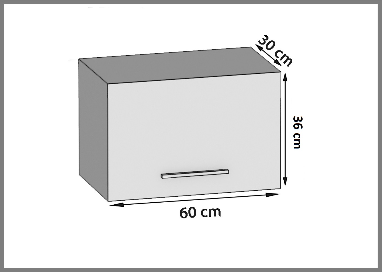 Corp de bucătărie Belini superior 60 cm stejar sonoma  TOR SGP60/2/WT/DS/0/F

