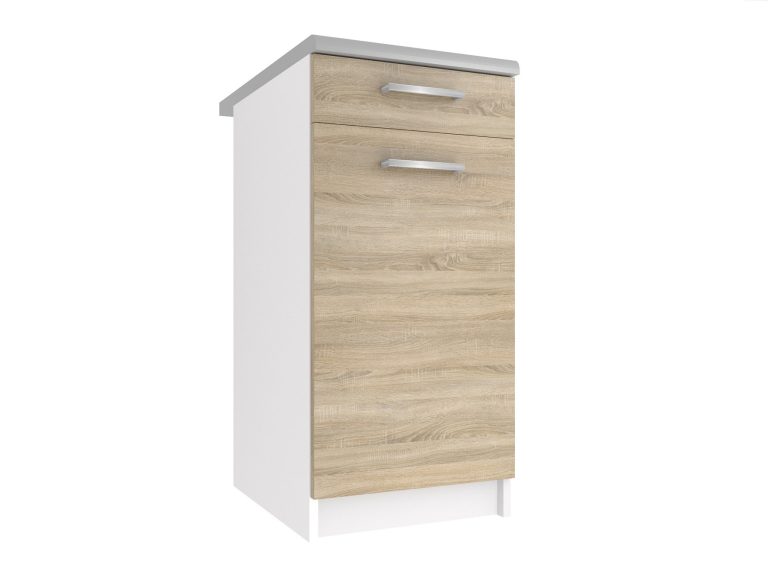 Corp de bucatarie inferior Belini cu sertare 40 cm stejar sonoma cu blat TOR SDSZ1-40/1/WT/DS/0/E
