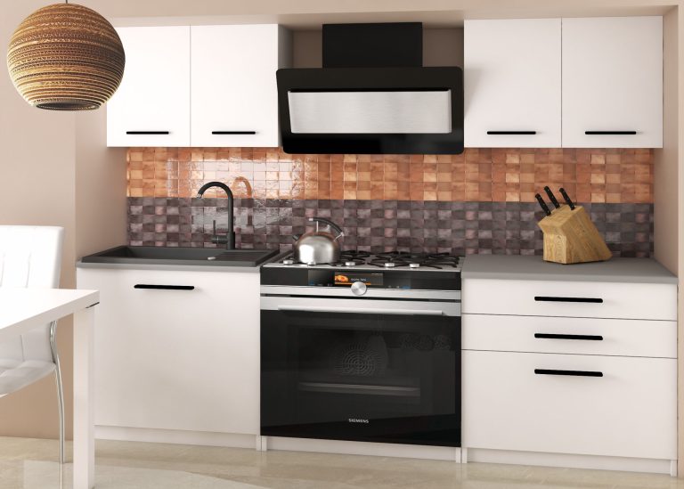 Mobila de bucatarie Belini 120 cm mat alb fara blat TOR TIESTO2/2/WT/WT/BB/B1 