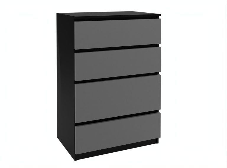 Comodă 62 Belini negru / gri SI KOM1/1/B/SR/0/0
