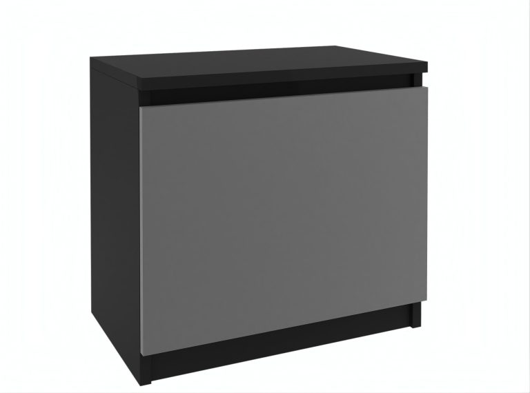 Noptiera Belini negru/gri SI SN1/0/B/SR/0/0