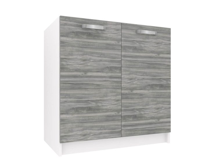 Corp de bucătărie Belini chiuvetă 80 cm gri antracit Glamour Wood fără blat de lucru TOR SDZ80/0/WT/GW/0/U
