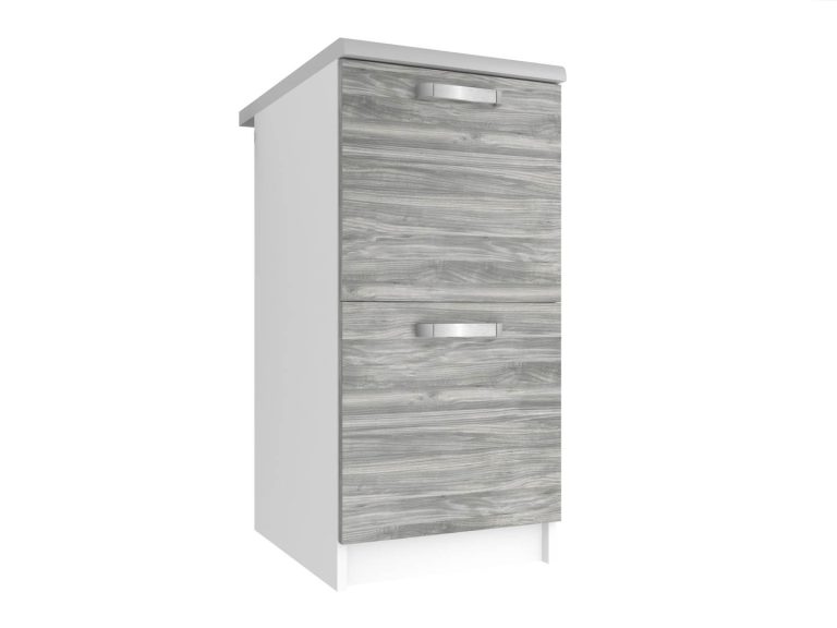 Corp bucatarie Belini inferior 40 cm gri antracit Glamour Wood fara blat TOR SD2-40/0/WT/GW1/BB/U