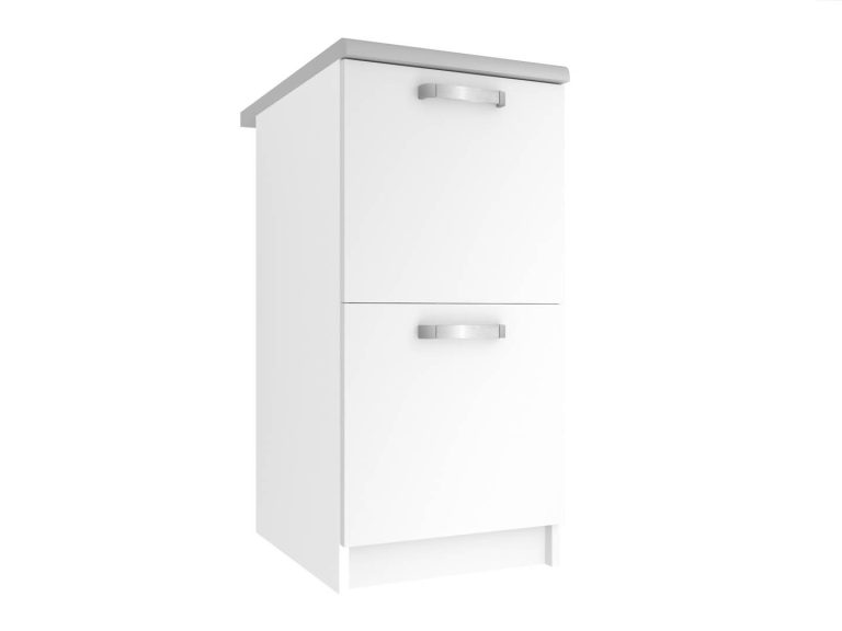 Corp bucatarie Belini inferior 40 cm alb mat
cu blat TOR SD2-40/0/WT/WT/0/U
