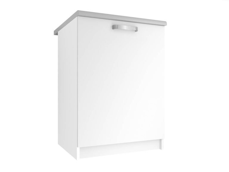 Corp de bucatarie Belini inferior 60 cm mat gri cu blat TOR SD60/0/WT/WT/0/U/
