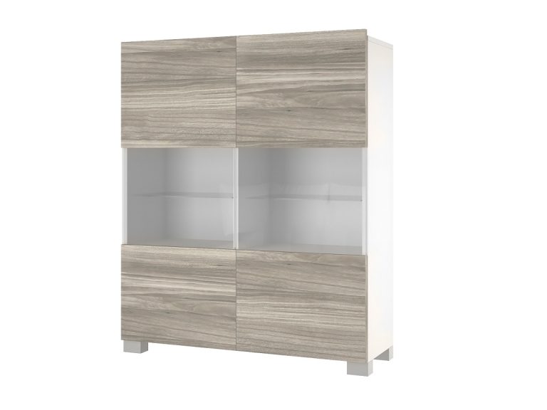 Comodă Belini gri antracit Glamour Wood IMP KOM1/3/W/GW1/0/0