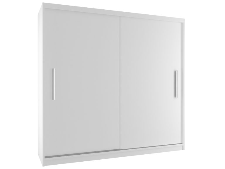 Dressing  200 cm Belini mat alb cu usi glisante SI SZP1/2/W/W/0/AL