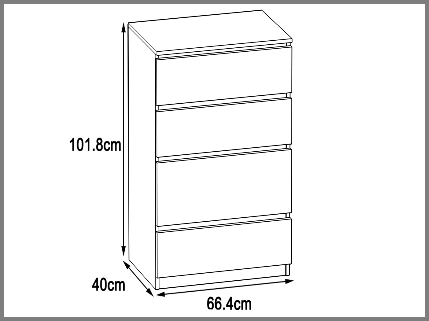 Comodă 34 Belini negru / stejar wotan SI KOM1/1/B/DW/0/0