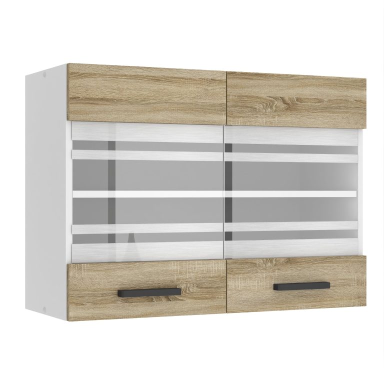 Corp de bucătărie Belini Premium Full Version superior 80 cm stejar sonoma  TOR SGW80/0/WT/DS/0/B1/PP