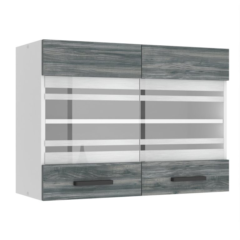 Corp de bucătărie Belini Premium Full Version superior 80 cm gri antracit Glamour Wood  TOR SGW80/0/WT/GW/0/B1/PP