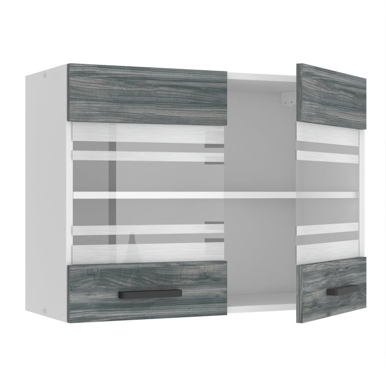Corp de bucătărie Belini Premium Full Version superior 80 cm gri antracit Glamour Wood  TOR SGW80/0/WT/GW/0/B1/PP