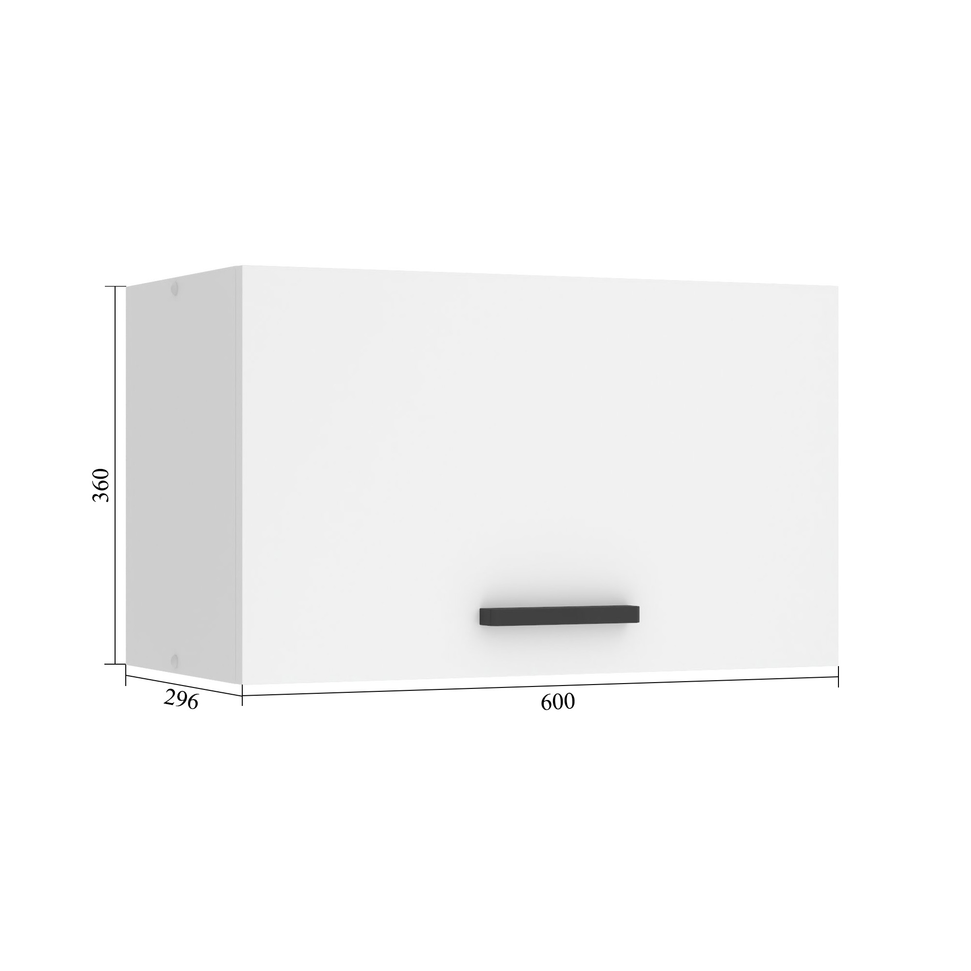 Corp de bucătărie Belini Premium Full Version deasupra hotei 60 cm alb lucios INF SGP60/0/WT/W/0/B1/PP