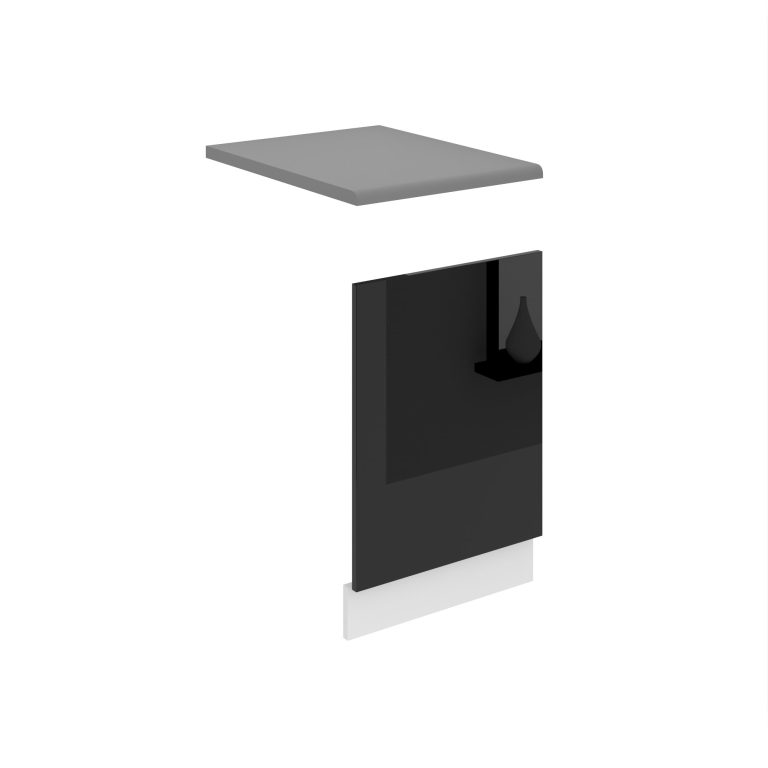 Masca masina de spalat vase semi incorporabil Belini Premium Full Version  45 cm negru lucios cu blat INF PO45/0/WT/B/B/B1/PP