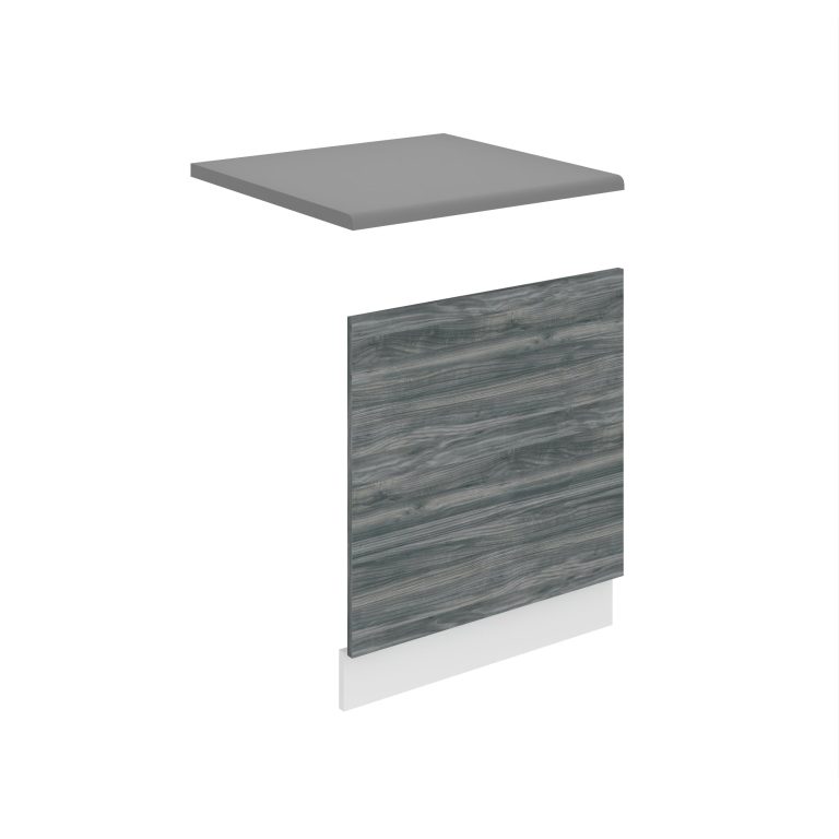 Masca masina de spalat vase semi incorporabil Belini Premium Full Version  60 cm gri antracit Glamour Wood cu blat TOR PO60/0/WT/GW/B/B1/PP