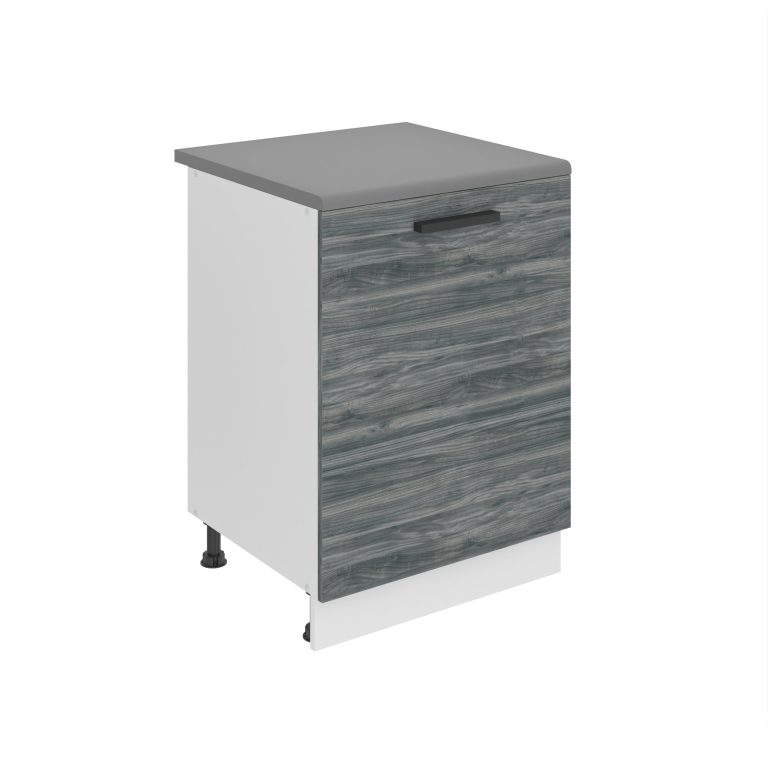 Corp de bucătărie Belini Premium Full Version inferior cu sertare 60 cm gri antracit Glamour Wood cu blat