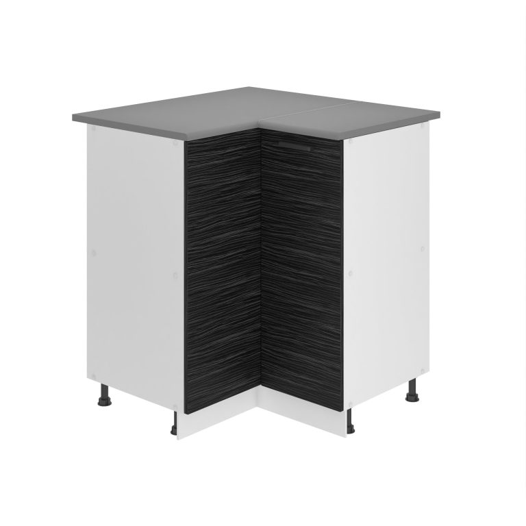 Corp de bucătărie Belini Premium Full Version colț inferior 90 cm abanos regal cu blat TOR SNP90/0/WT/HK/B/B1/PP