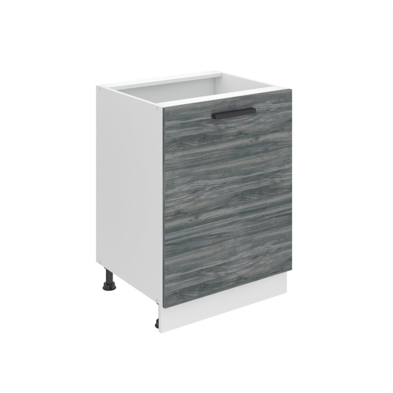 Corp de bucătărie Belini Premium Full Version inferior 60 cm gri antracit Glamour Wood fără blat TOR SD60/0/WT/GW/0/B1/PP