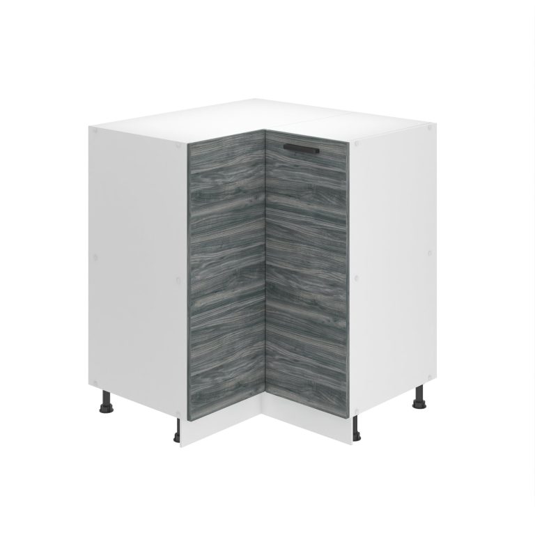 Corp de bucătărie Belini Premium Full Version colț inferior 90 cm gri antracit Glamour Wood fără blat TOR SNP90/0/WT/GW/0/B1/PP