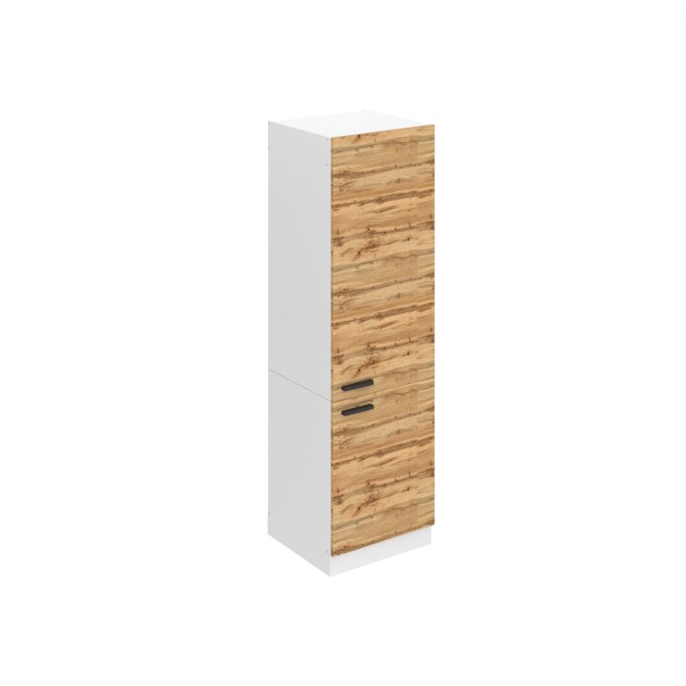 Corp de bucatarie inalt Belini Premium Full Version pentru frigider incorporabil  60 cm stejar wotan TOR SSL60/0/WT/DW/0/B1/PP