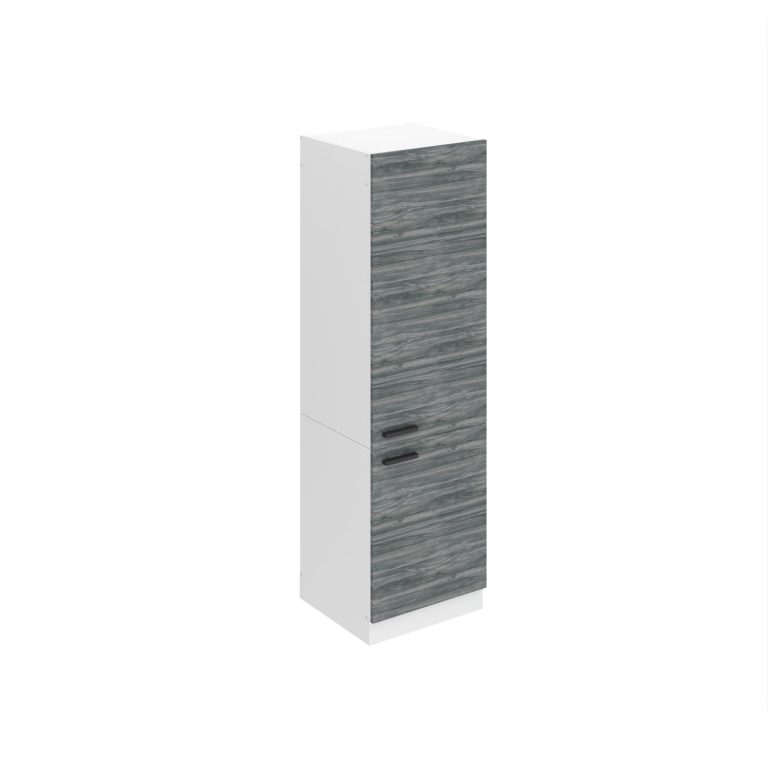 Corp de bucatarie inalt Belini Premium Full Version pentru frigider incorporabil  60 cm gri antracit Glamour Wood TOR SSL60/0/WT/GW/0/B1/PP
