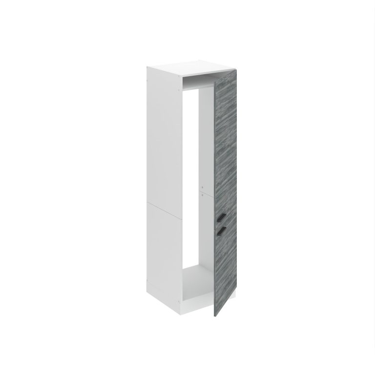 Corp de bucatarie inalt Belini Premium Full Version pentru frigider incorporabil  60 cm gri antracit Glamour Wood TOR SSL60/0/WT/GW/0/B1/PP