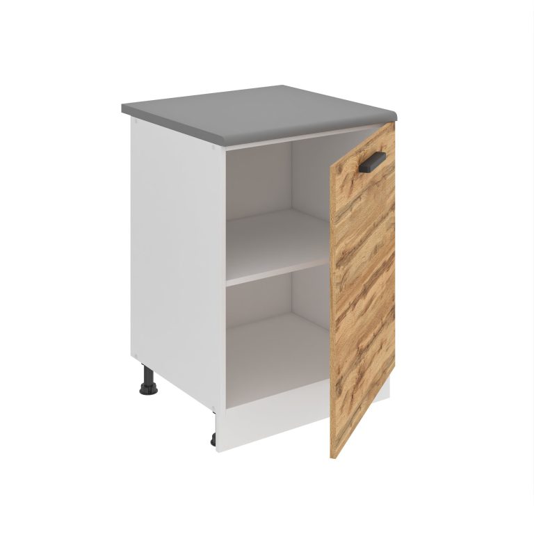 Corp de bucatarie Belini Premium Full Version inferior 60 cm stejar wotan fara blat TOR SD60/0/WT/DW/0/B1/PP
