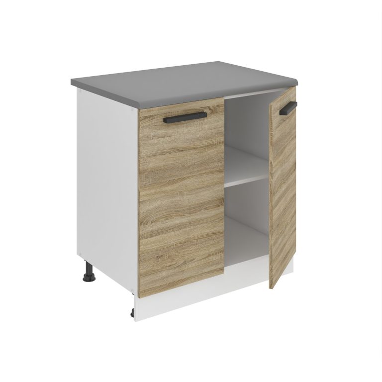 Corp de bucatarie Belini Premium Full Version inferior 80 cm stejar sonoma fara blat TOR SD80/0/WT/DS/0/B1/PP