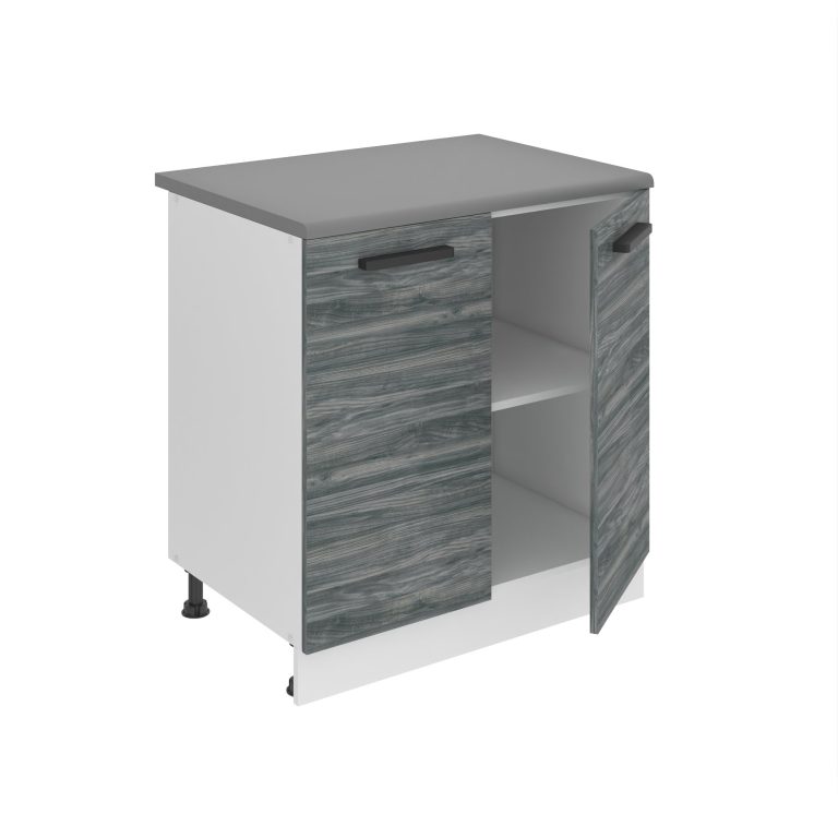 Corp de bucătărie Belini Premium Full Version inferior 80 cm gri antracit Glamour Wood fără blat TOR SD80/0/WT/GW/0/B1/PP
