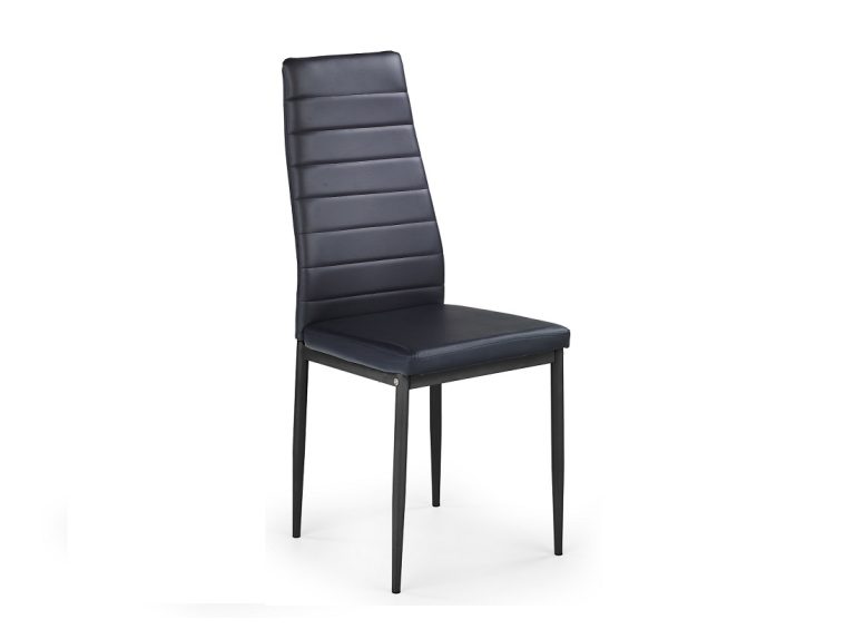 Scaun de sufragerie Belini picioare din metal negru  Moderno