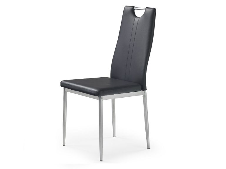 Scaun de sufragerie Belini picioare din metal negru Roberto
