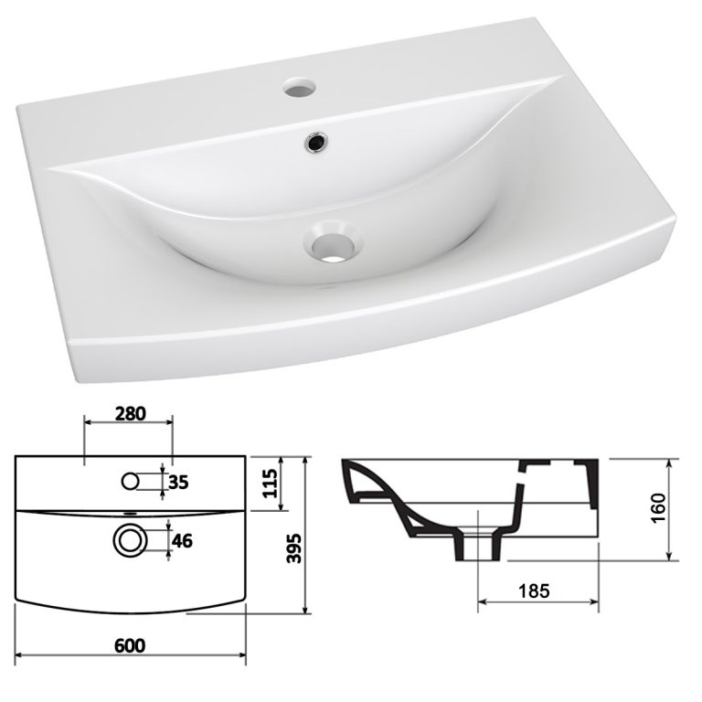 Set mobilă de baie Belini Premium Full Version alb lucios / stejar wotan
+ chiuveta + oglinda + iluminare LED GLA PM 5/0/W/WDW/0/MB/PP
