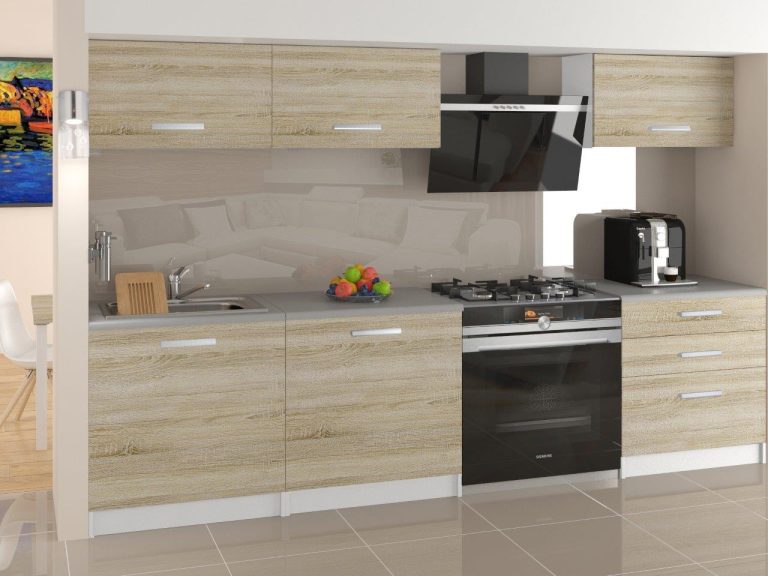 Mobila de bucatarie Belini 180 cm stejar sonoma fara blat TOR LAURENTINO/3/WT/DS/BB/T 